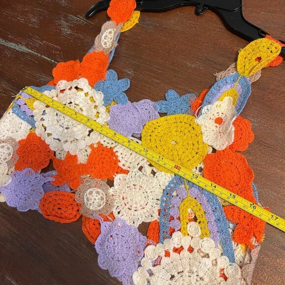 PATCHWORK DOLLY CROCHET Women's Top One Size - Picture 5 of 6